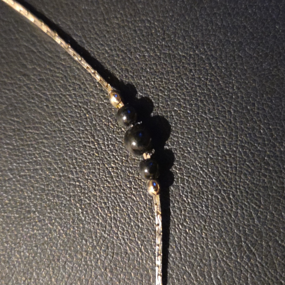 Elegant Black and Silver Beaded Necklace - Picture 3 of 4